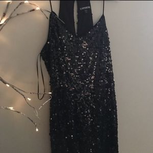 Black sequence dress